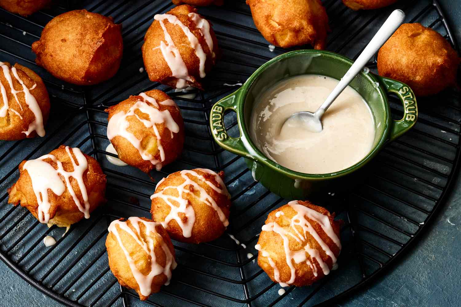 Apple Fritters on Tray